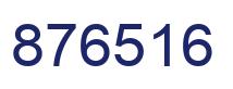 Number 876516 blue image