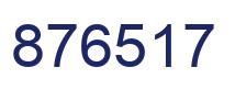 Number 876517 blue image