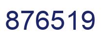 Number 876519 blue image
