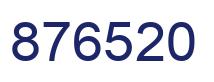Number 876520 blue image