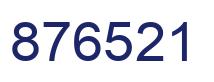 Number 876521 blue image