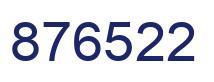 Number 876522 blue image