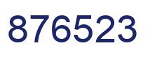 Number 876523 blue image