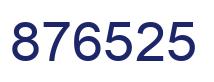 Number 876525 blue image