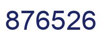 Number 876526 blue image