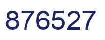 Number 876527 blue image