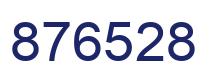 Number 876528 blue image