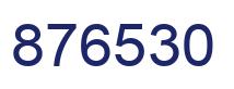 Number 876530 blue image
