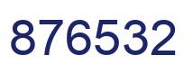 Number 876532 blue image
