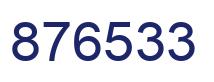 Number 876533 blue image