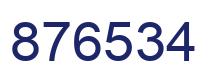 Number 876534 blue image