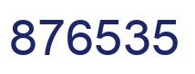 Number 876535 blue image