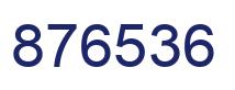 Number 876536 blue image