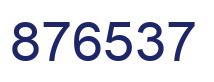 Number 876537 blue image