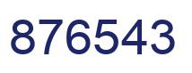 Number 876543 blue image