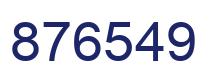 Number 876549 blue image