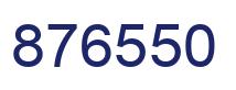 Number 876550 blue image