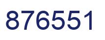 Number 876551 blue image