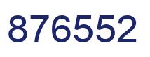Number 876552 blue image