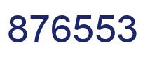 Number 876553 blue image