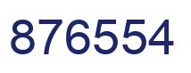 Number 876554 blue image