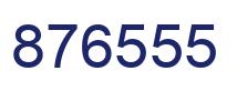 Number 876555 blue image