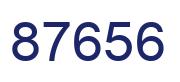 Number 87656 blue image