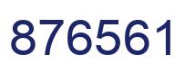 Number 876561 blue image