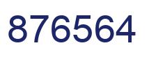 Number 876564 blue image