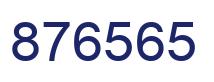 Number 876565 blue image