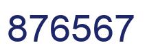 Number 876567 blue image