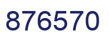 Number 876570 blue image