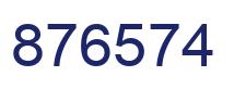 Number 876574 blue image