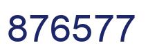 Number 876577 blue image