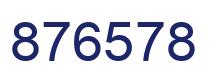 Number 876578 blue image