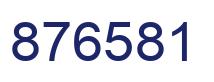 Number 876581 blue image