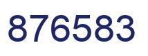 Number 876583 blue image