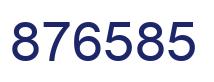 Number 876585 blue image