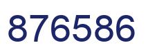 Number 876586 blue image