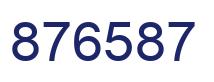 Number 876587 blue image