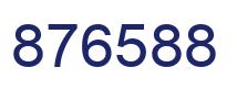 Number 876588 blue image