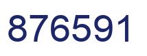 Number 876591 blue image