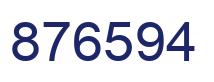Number 876594 blue image