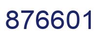 Number 876601 blue image