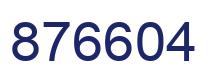 Number 876604 blue image