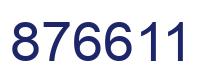 Number 876611 blue image
