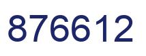 Number 876612 blue image
