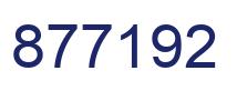 Number 877192 blue image