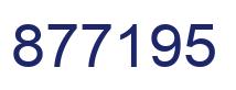Number 877195 blue image
