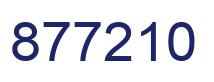 Number 877210 blue image